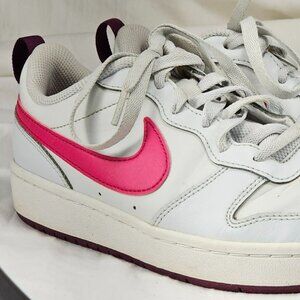 Nike Court Borough Low 2 GS Pure Platinum Pink Prime BQ5448-015 Size 6.5Y